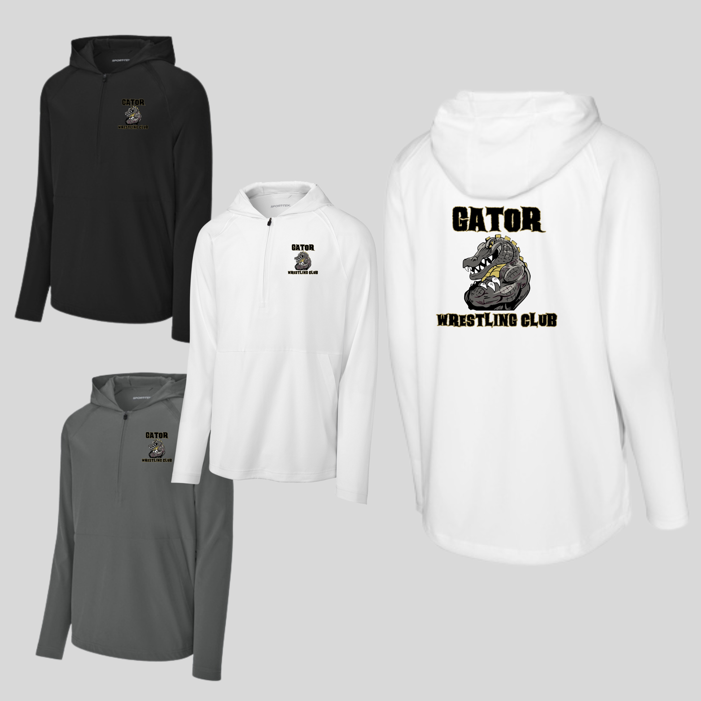 GATOR WRESTLING  - Repeat 1/2-Zip Long Sleeve Hooded Jacket