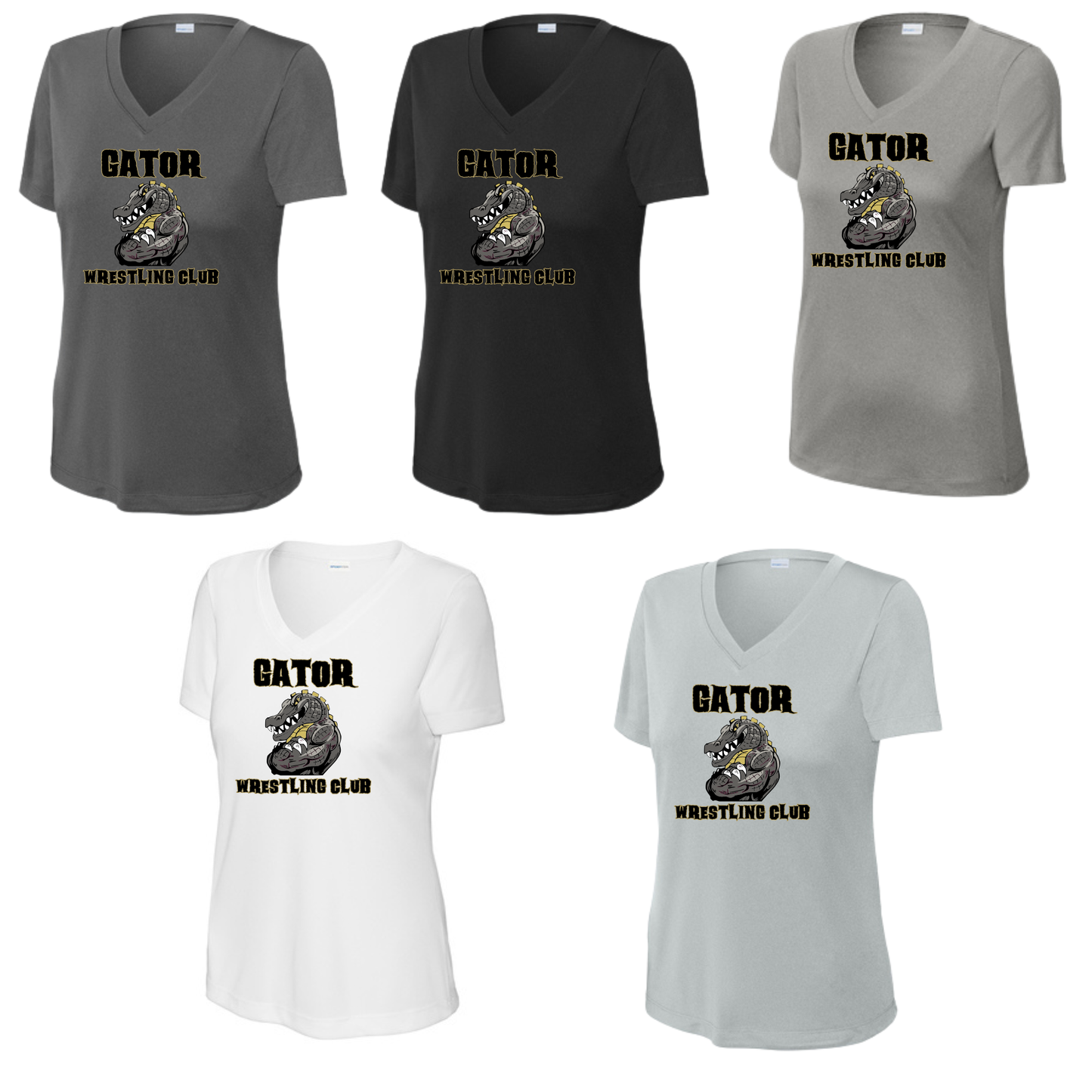 GATOR WRESTLING - Ladies Performance Dry Fit V-Neck