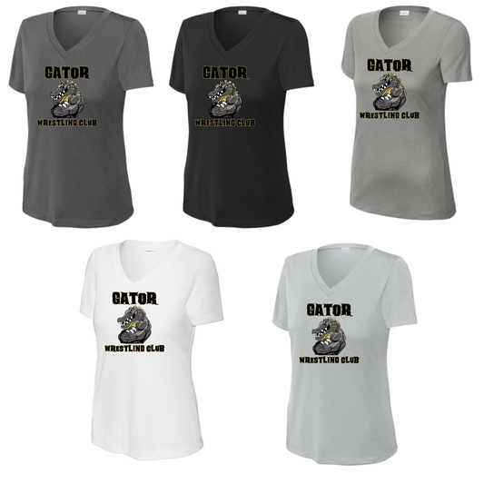 GATOR WRESTLING - Ladies Performance Dry Fit V-Neck