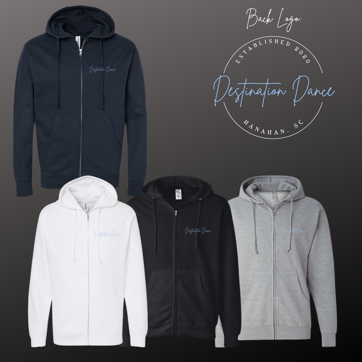 DESTINATION DANCE - FULL ZIP HOODIE JACKET