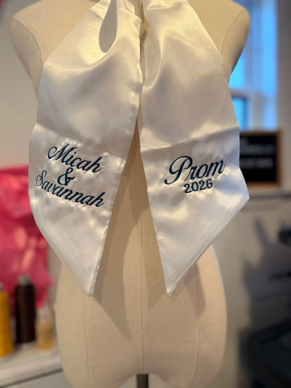 Custom Sash Embroidery