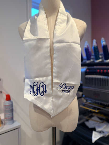 Custom Sash Embroidery