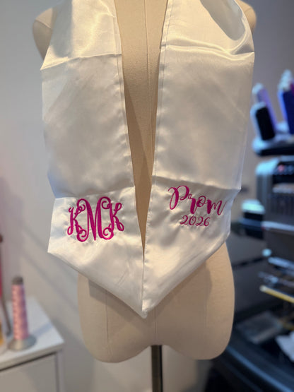 Custom Sash Embroidery