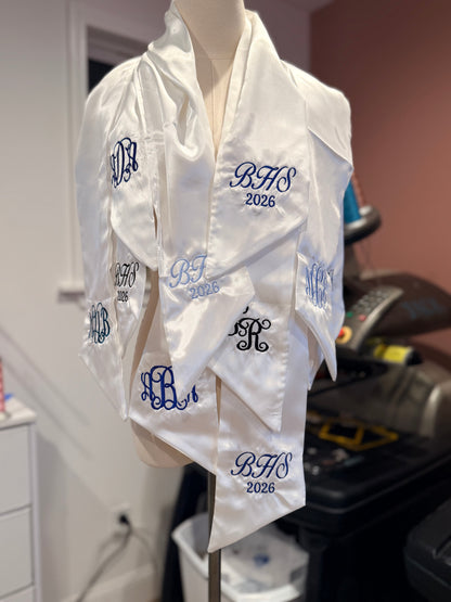 Custom Sash Embroidery