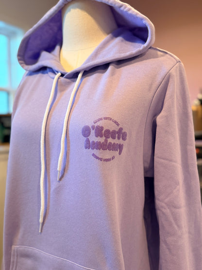 O'Keefe Academy - Purple Glitter Puff Hoodie