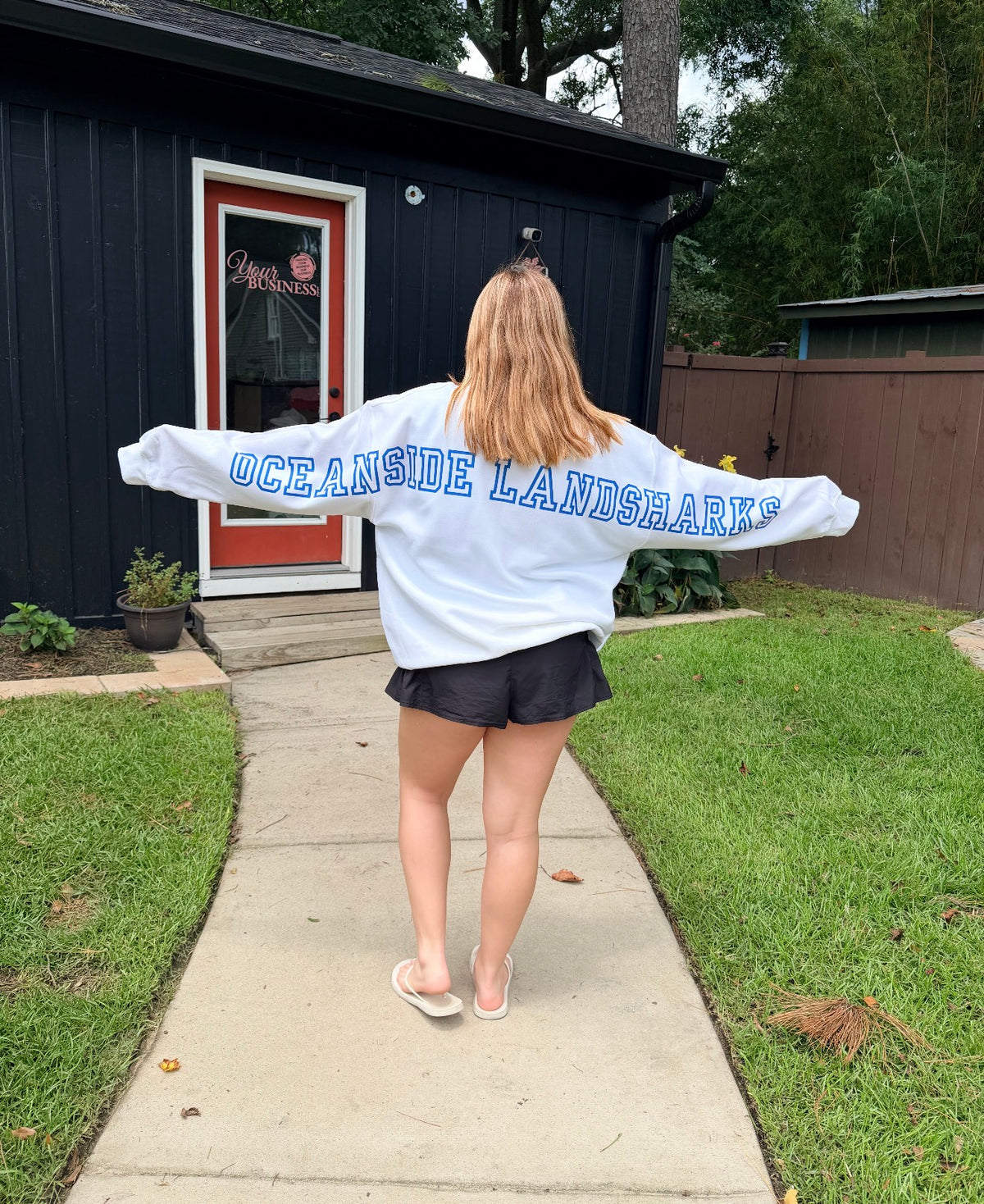 Oceanside Collegiate Academy - Oversized Back Across The Shoulders Crewneck