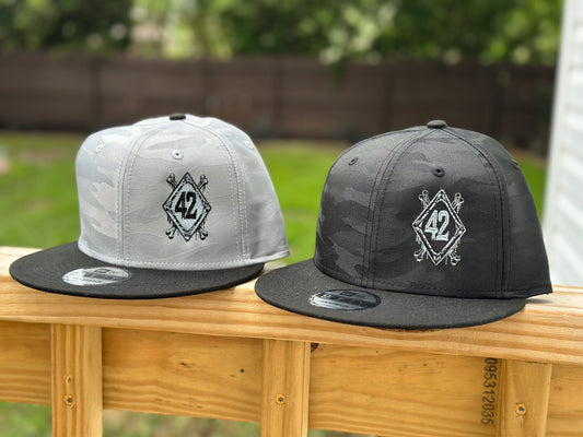New Era® Camo Flat Bill Snapback Cap - 42 BONES