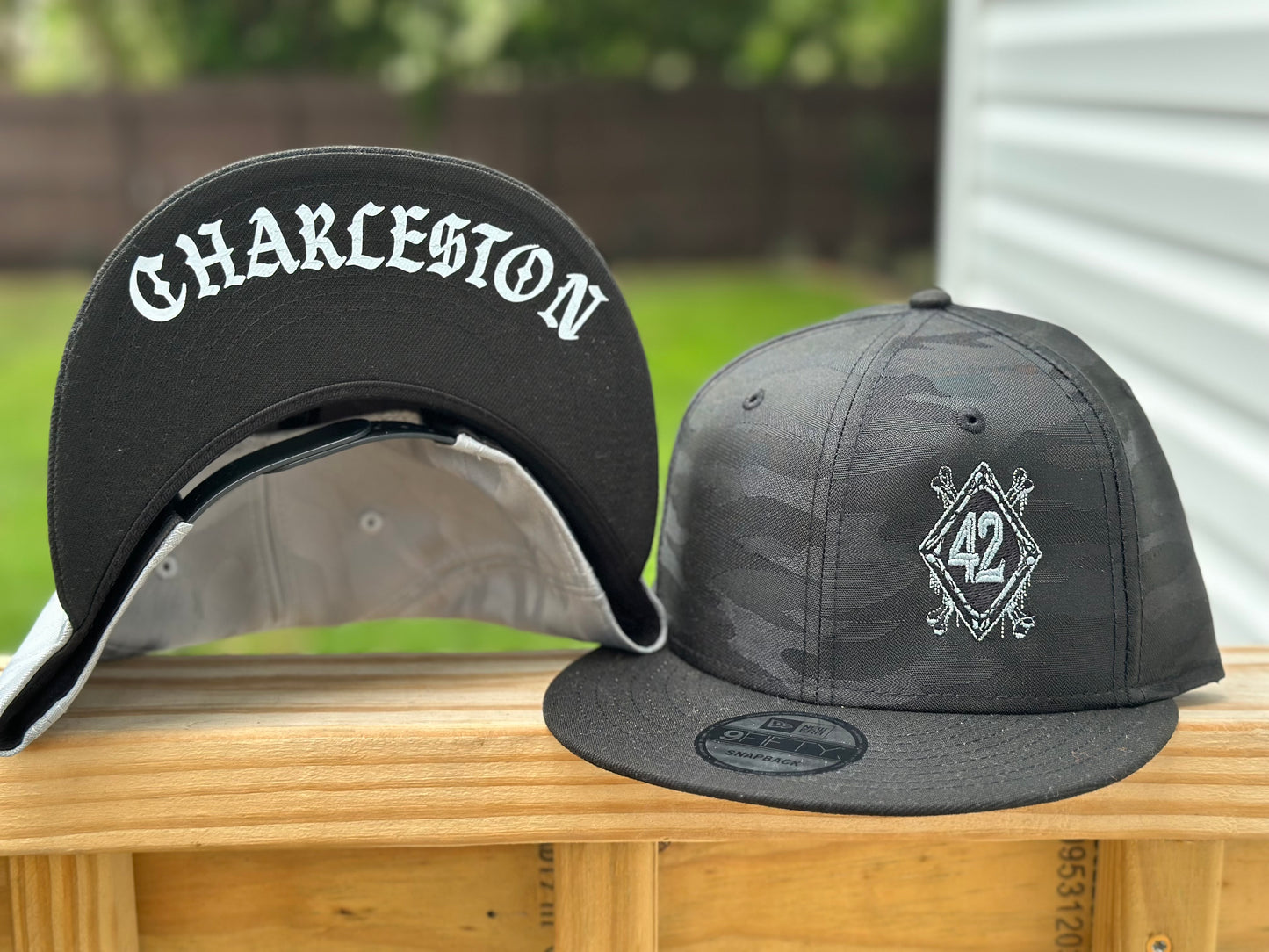 New Era® Camo Flat Bill Snapback Cap - 42 BONES