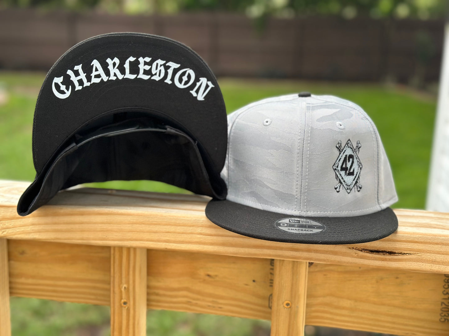 New Era® Camo Flat Bill Snapback Cap - 42 BONES