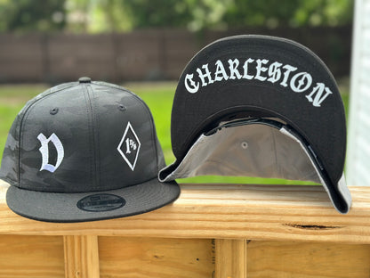 New Era® Camo Flat Bill Snapback Cap - 1%