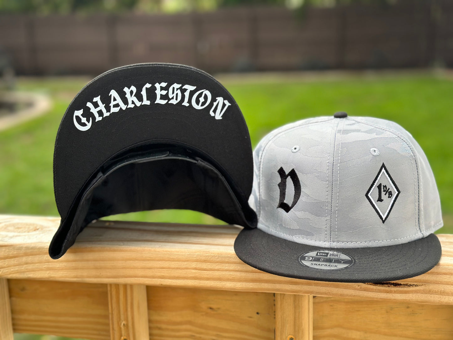 New Era® Camo Flat Bill Snapback Cap - 1%