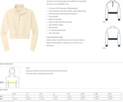 Wando - CROP FLEECE 1/2 ZIP
