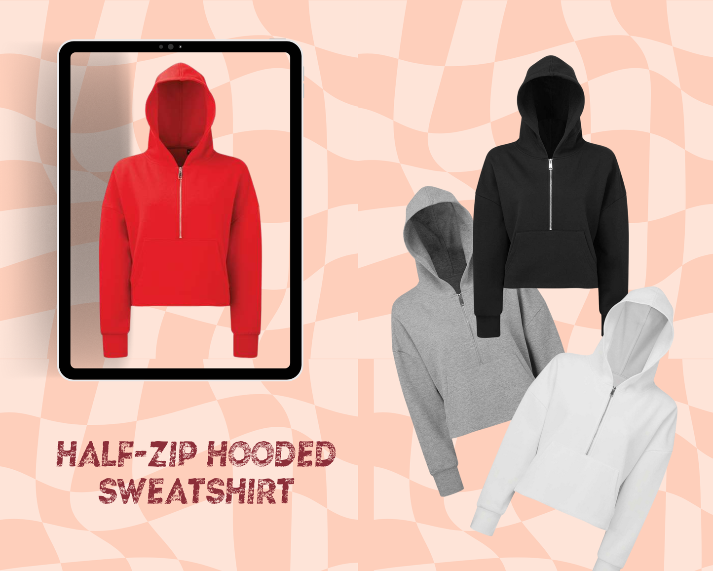 Women's  Half-Zip Hooded Sweatshirt