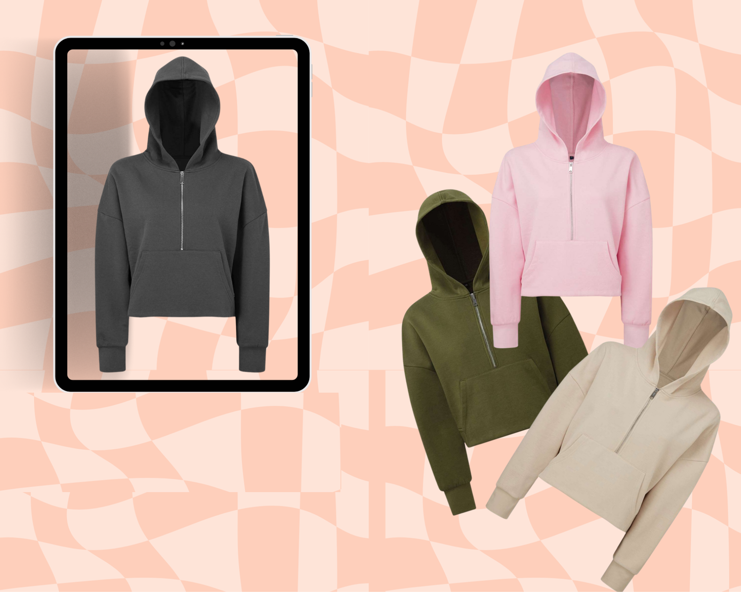 Women's  Half-Zip Hooded Sweatshirt