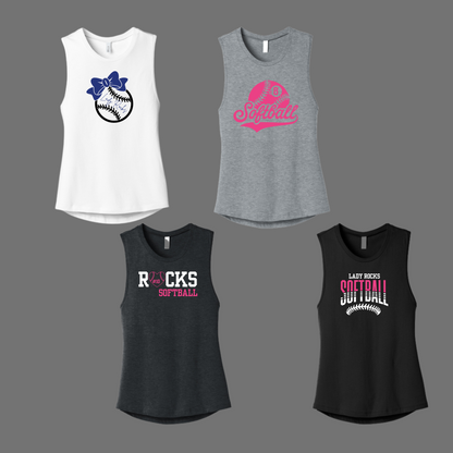 LADY ROCKS SOFTBALL - LADIES MUSCLE TANK