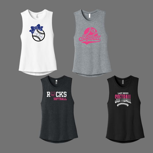 LADY ROCKS SOFTBALL - LADIES MUSCLE TANK