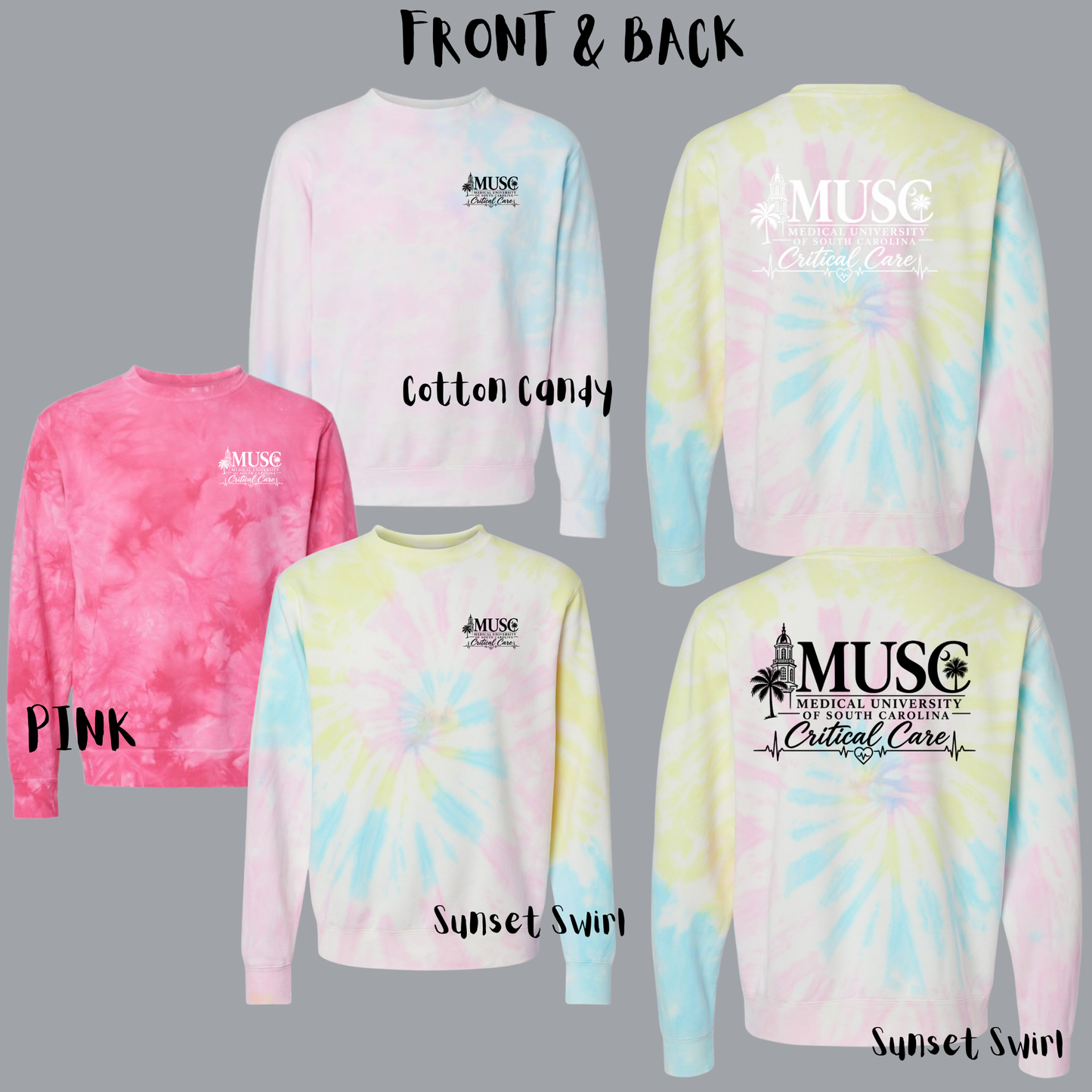 SMICU - Tie-Dyed Crewneck Sweatshirt