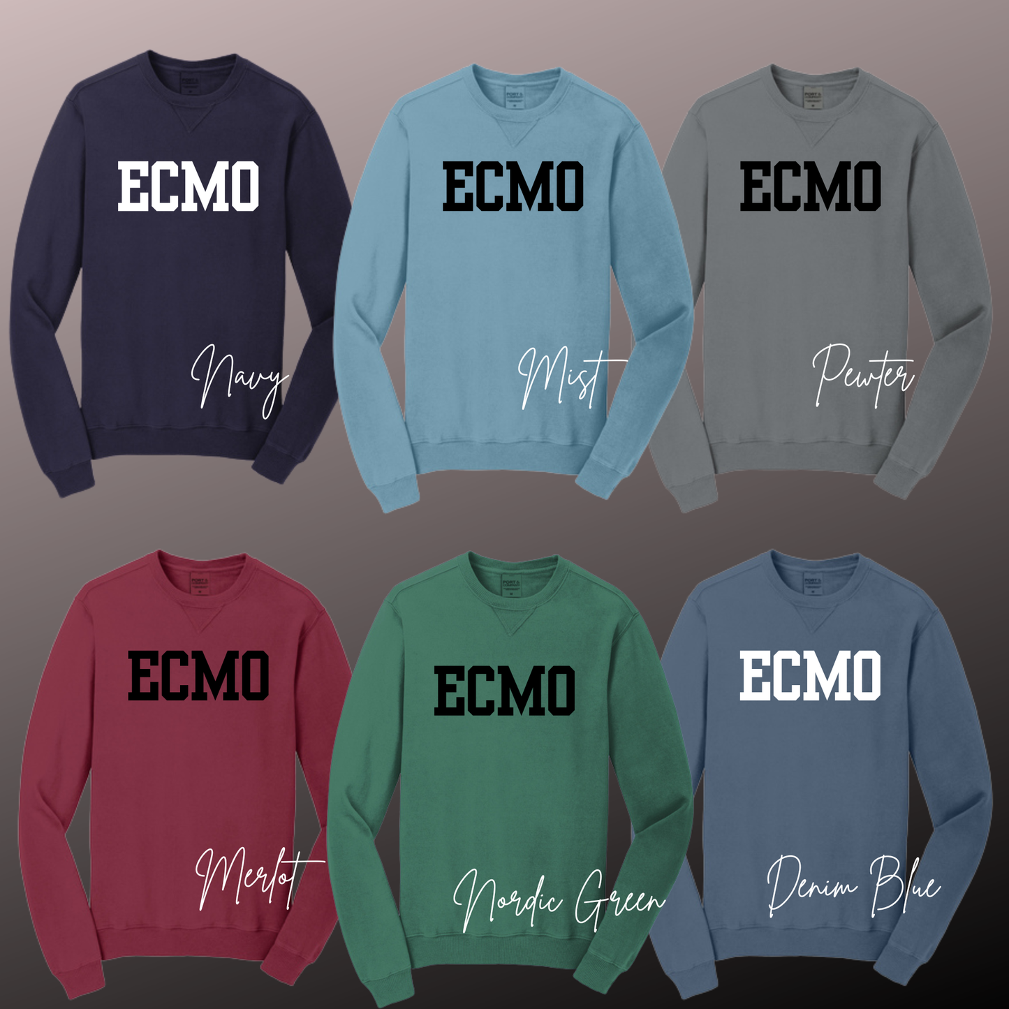 ECMO - Garment-Dyed Crewneck Sweatshirt