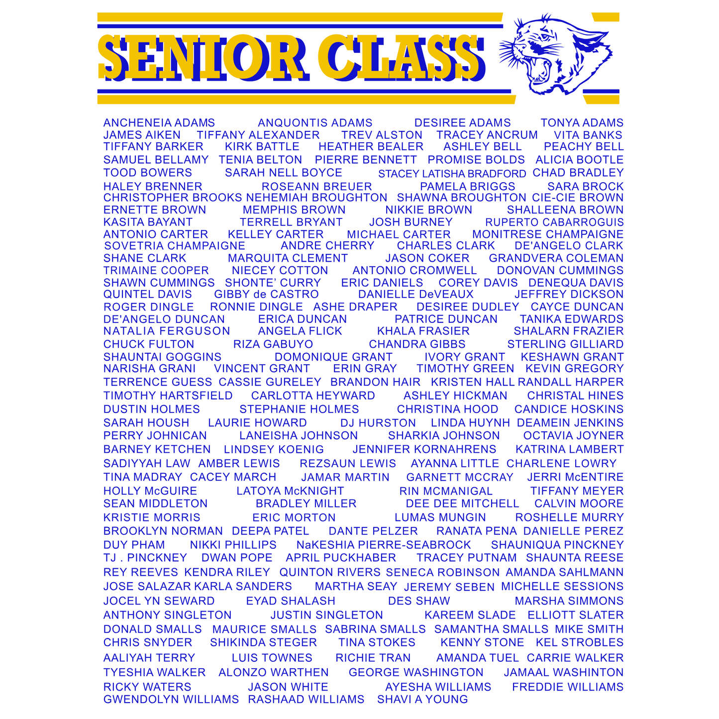 HOMECOMING CLASS OF 2001