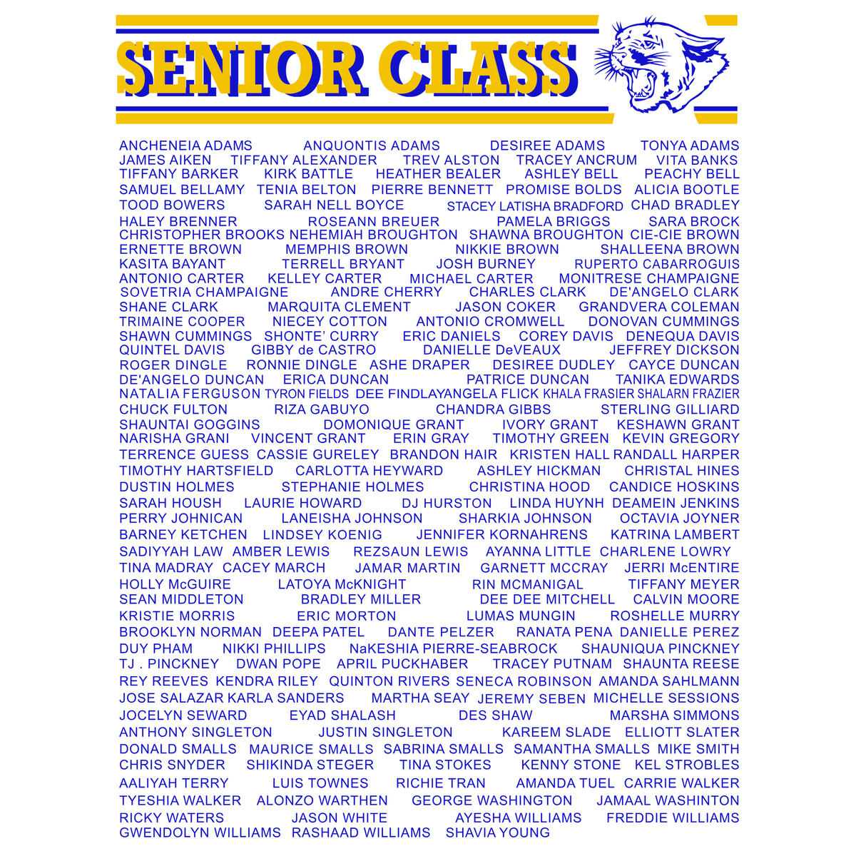 HOMECOMING CLASS OF 2001