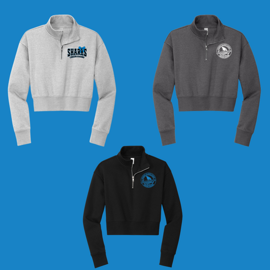 Oceanside Collegiate Academy - CROP FLEECE 1/2 ZIP