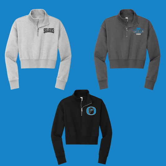 Oceanside Collegiate Academy - CROP FLEECE 1/2 ZIP