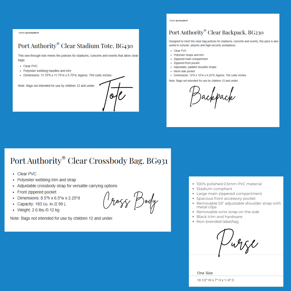 Oceanside Collegiate Academy - CLEAR BAGS