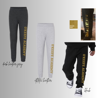 O'Keefe Academy - Sponge Fleece Sweatpants Metallic Design