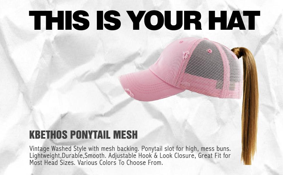 PONYTAIL MESH BACK CAP