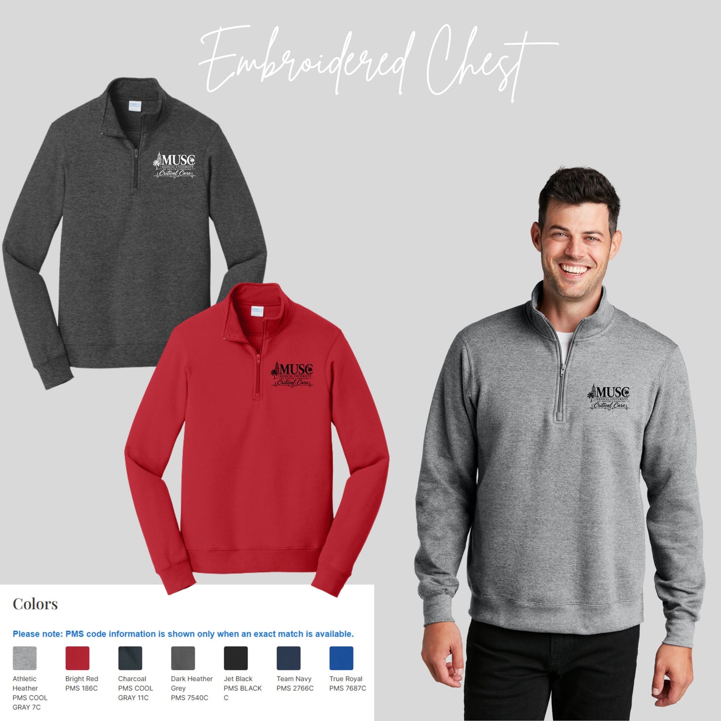 SMICU - Fleece 1/4-Zip Pullover Sweatshirt