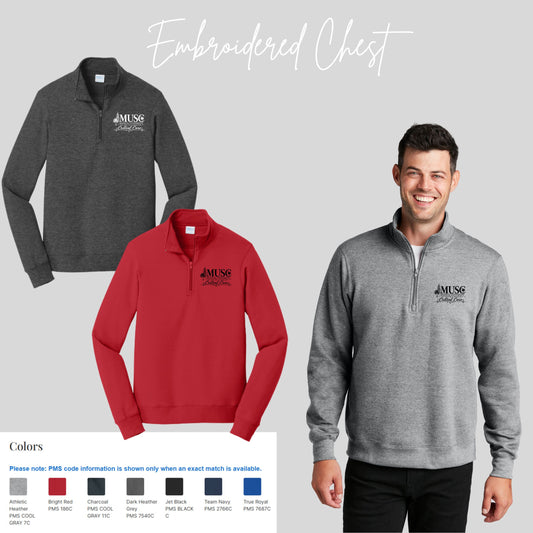 SMICU - Fleece 1/4-Zip Pullover Sweatshirt