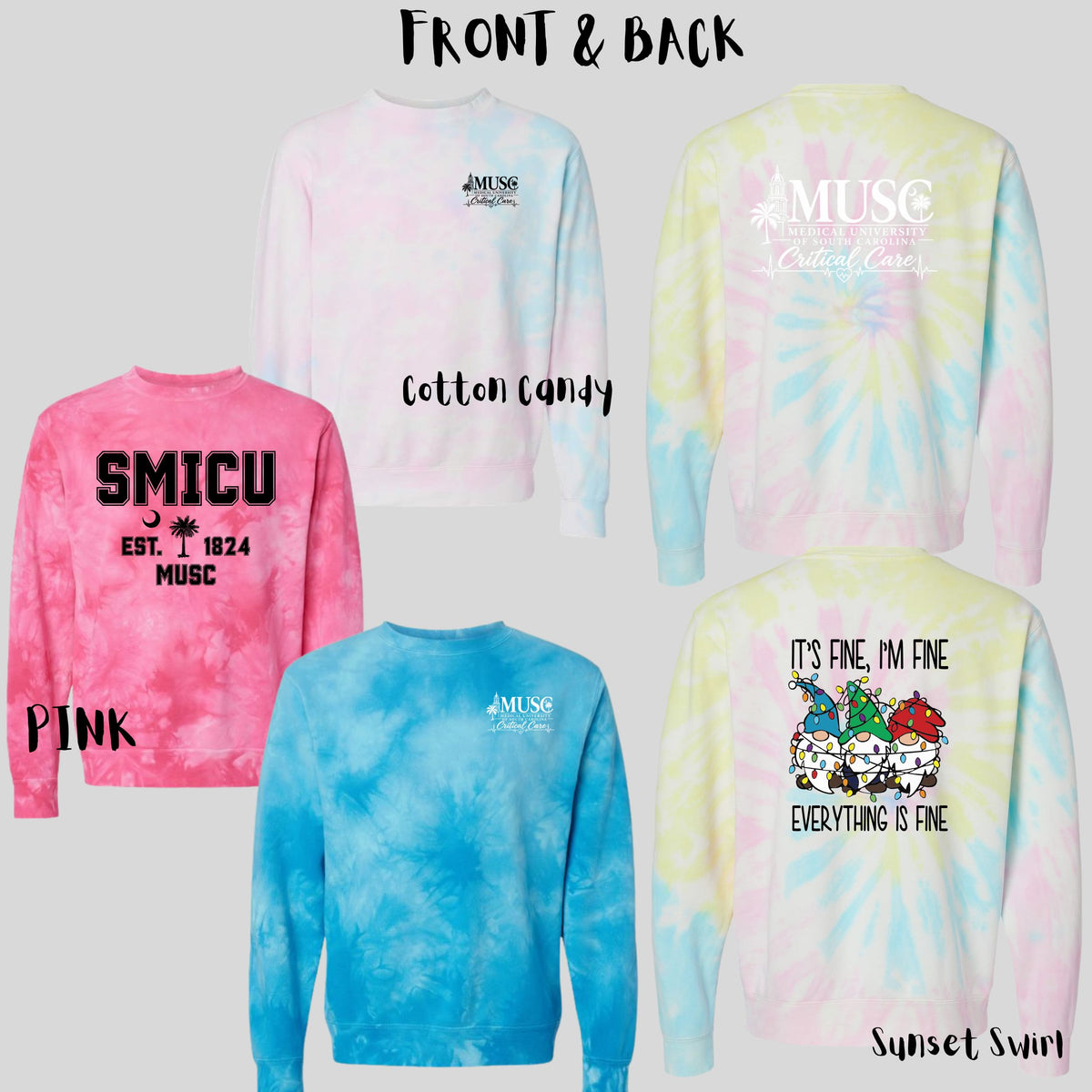 SMICU - Tie-Dyed Crewneck Sweatshirt