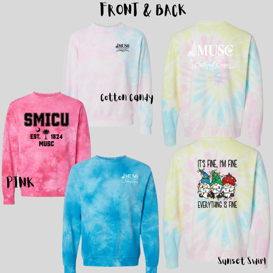 SMICU - Tie-Dyed Crewneck Sweatshirt