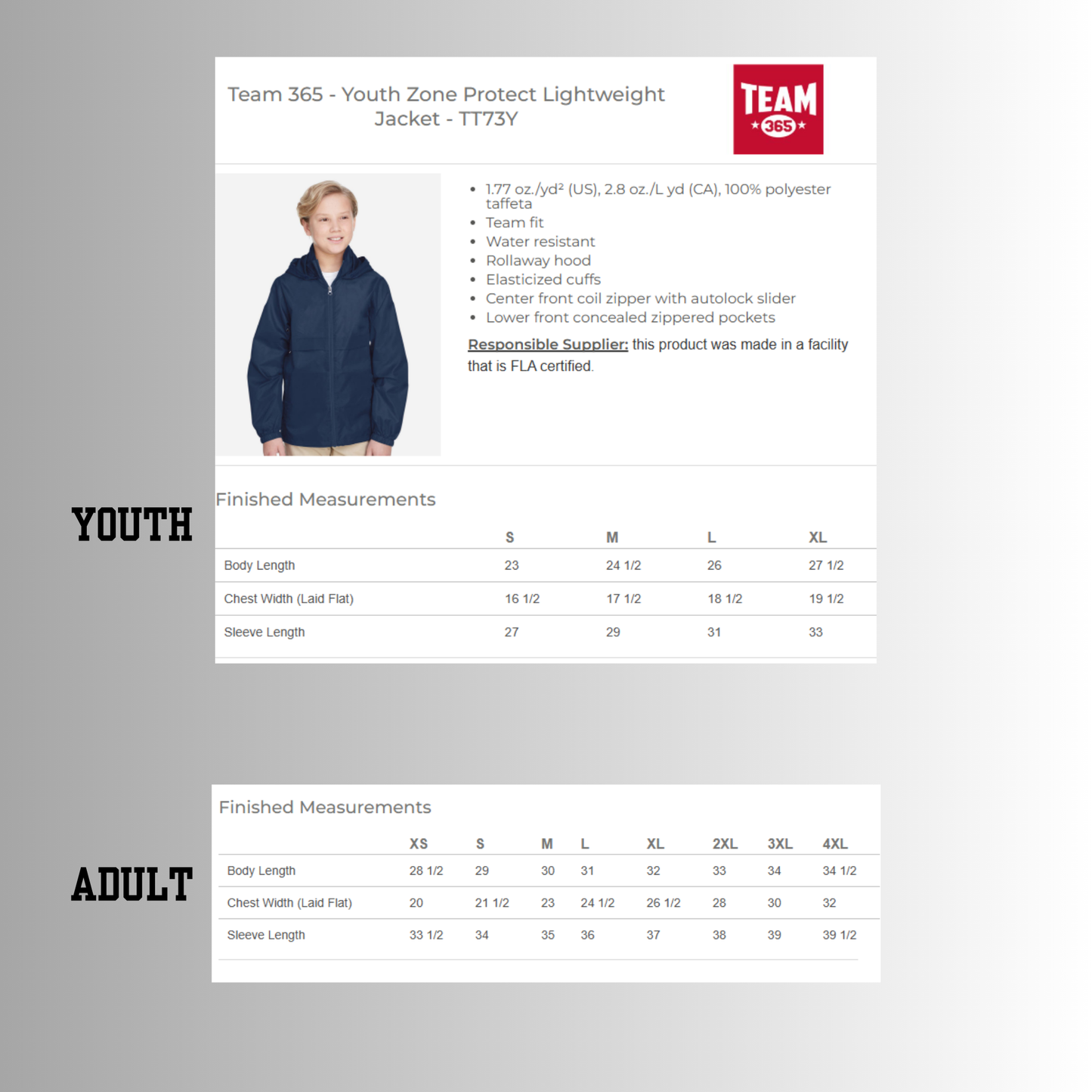 STRATFORD YOUTH PROGRAM - Unisex Zone Protect Lightweight Jacket