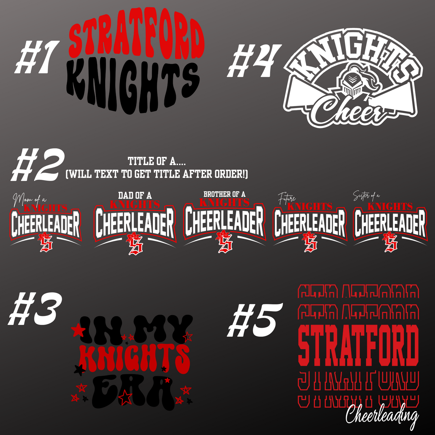 STRATFORD HIGH CHEER - CLEAR BAGS