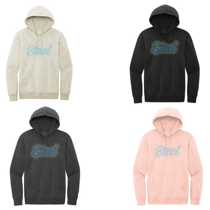 STEEL - FLEECE HOODIE RHINESTONE
