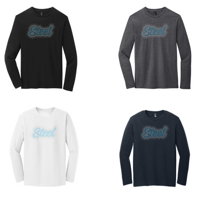 STEEL - Long Sleeve Tee - RHINESTONE