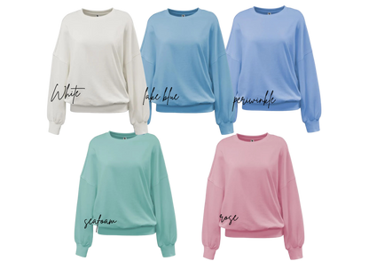 Womens Drop Shoulder Crew
