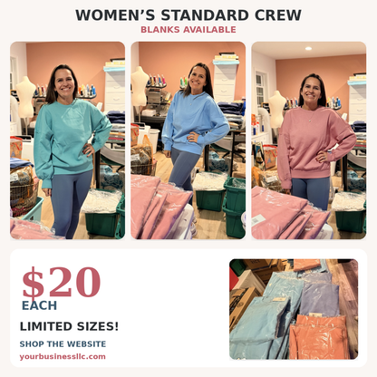 Womens Drop Shoulder Crew