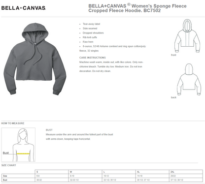 CSU DANCE -  FLEECE CROP HOODIE