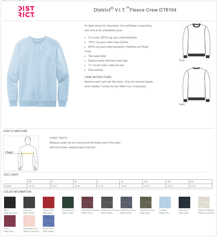 CHENILLE CREW NECK SWEATSHIRT