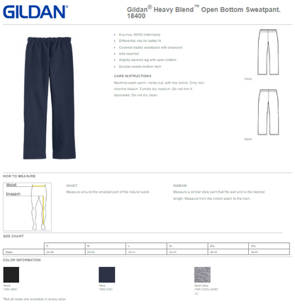 LADY ROCKS - OPEN BOTTOM SWEATS WITH POCKETS