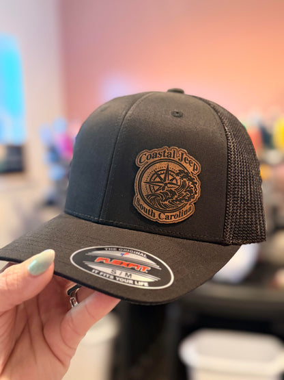 COASTAL JEEP LEATHER PATCH HAT