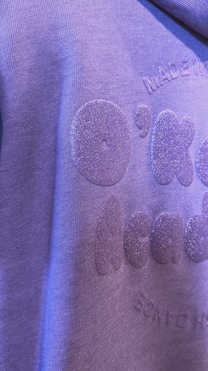 O'Keefe Academy - Purple Glitter Puff Hoodie