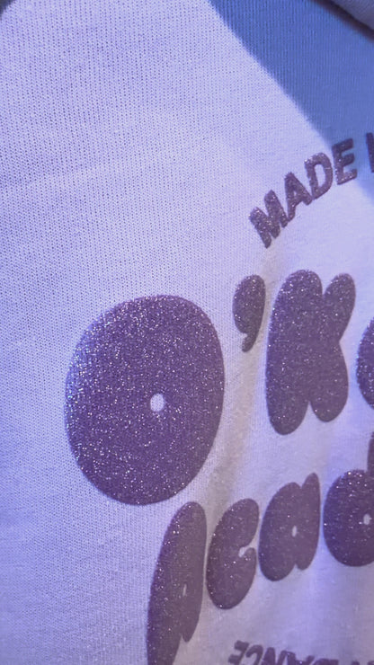 O'Keefe Academy - Purple Glitter Puff Hoodie