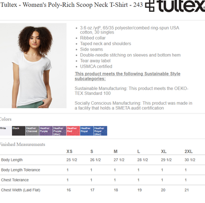 CSU DANCE- WOMEN'S SCOOP NECK TEE