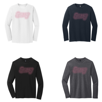 SASSY - Long Sleeve Tee - RHINESTONE